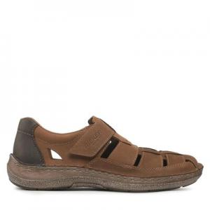 Sandále Rieker 03078-25 Prírodná koža(useň) - Nubuk #1 small